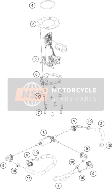 Husqvarna SVARTPILEN 401, United States 2018 Pompe à carburant pour un 2018 Husqvarna SVARTPILEN 401, United States