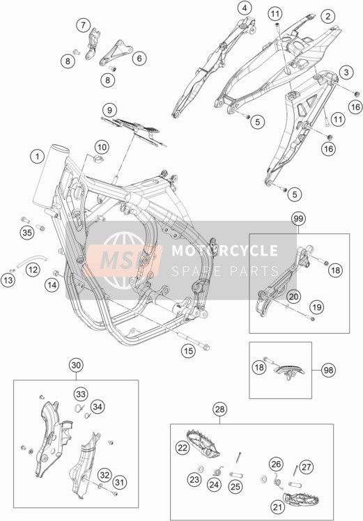 Husqvarna FC 450, Europe 2018 Frame for a 2018 Husqvarna FC 450, Europe