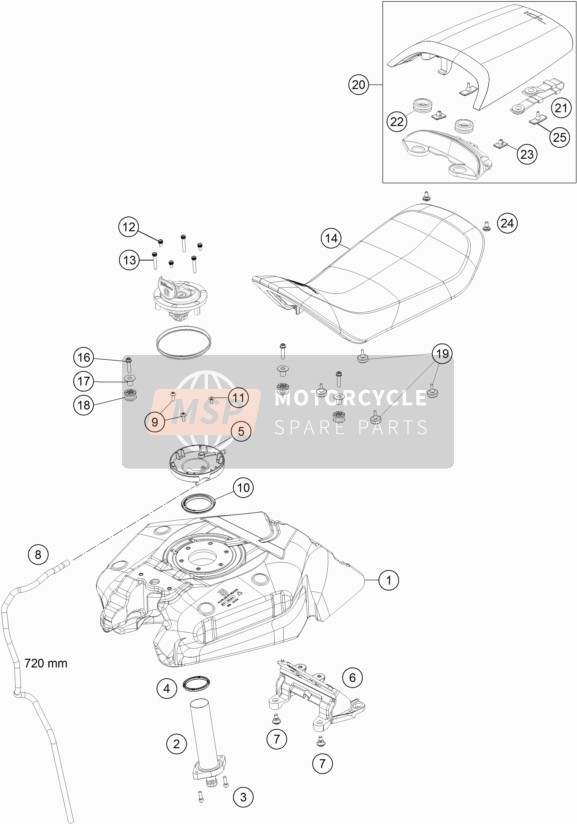 21007013050, Tankbefestigung Unten, Husqvarna, 0