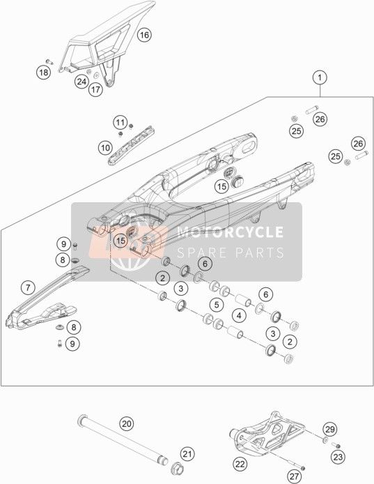 Husqvarna FR 450 Rally, Europe 2019 Schwinge für ein 2019 Husqvarna FR 450 Rally, Europe