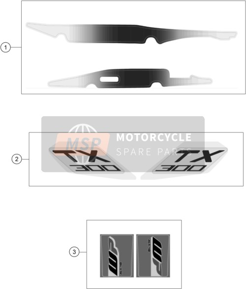 25108098007, Sticker Set Tx 300 2019, Husqvarna, 0