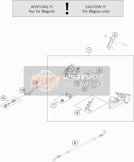 Husqvarna TX 300 2019 Bremssattel hinten für ein 2019 Husqvarna TX 300