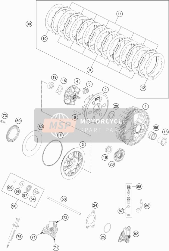 Husqvarna FE 350 US 2021 Embrague para un 2021 Husqvarna FE 350 US