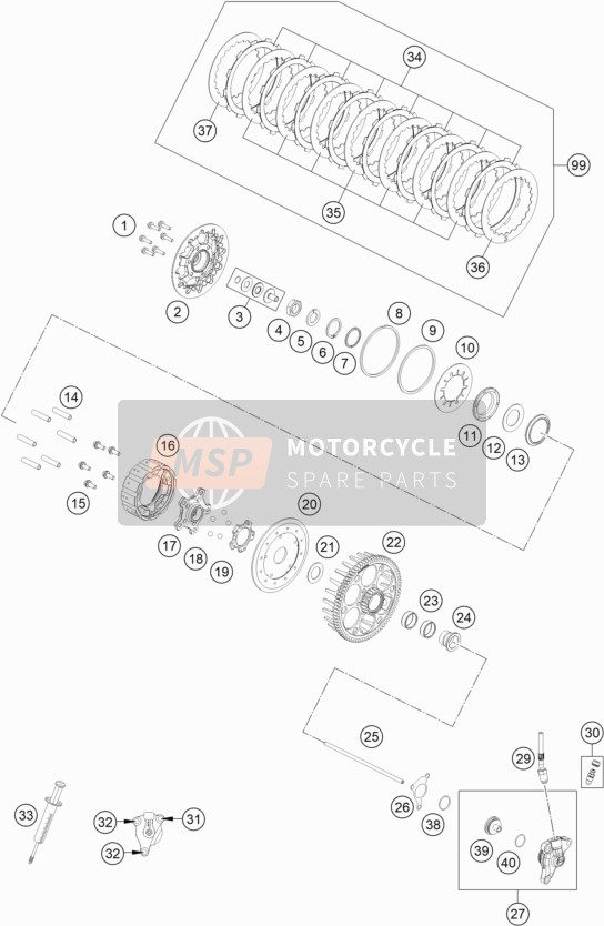 26632066000, Pistonkit Output Zyl. Dot 27mm, Husqvarna, 2