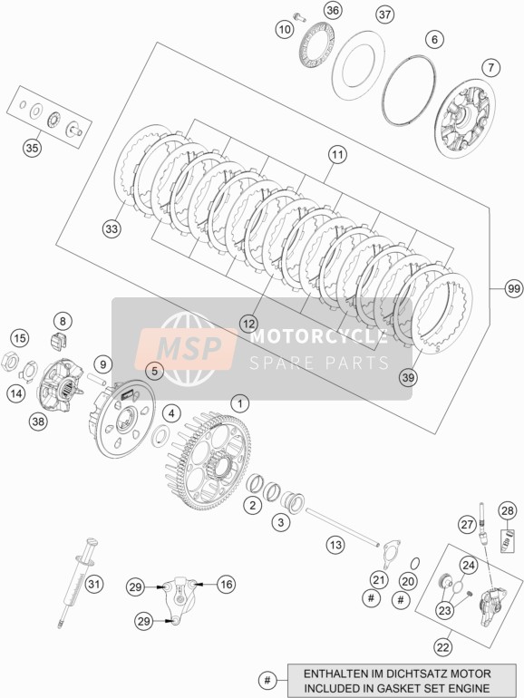 Husqvarna FX 450 US 2021 Clutch for a 2021 Husqvarna FX 450 US