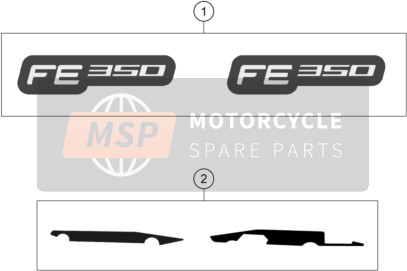 Husqvarna FE 350 EU 2021 Autocollant pour un 2021 Husqvarna FE 350 EU