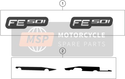 26608198008, Decal Set Fe 501ÁÁ 21, Husqvarna, 0