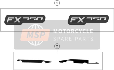 Husqvarna FX 350 US 2021 Autocollant pour un 2021 Husqvarna FX 350 US