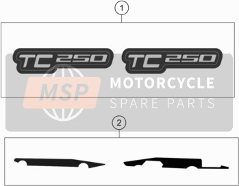 Husqvarna TC 250 EU 2021 Autocollant pour un 2021 Husqvarna TC 250 EU