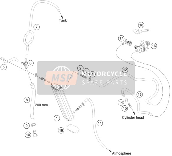 Husqvarna FE 501 US 2021 Cartouche évaporative pour un 2021 Husqvarna FE 501 US