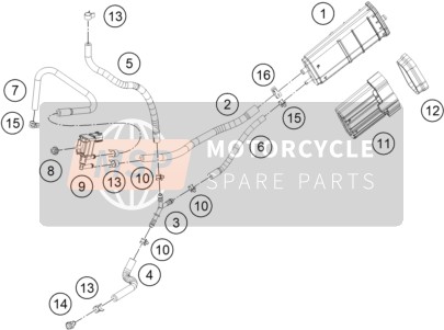 Husqvarna SVARTPILEN 401 TH 2020 Cartouche évaporative pour un 2020 Husqvarna SVARTPILEN 401 TH