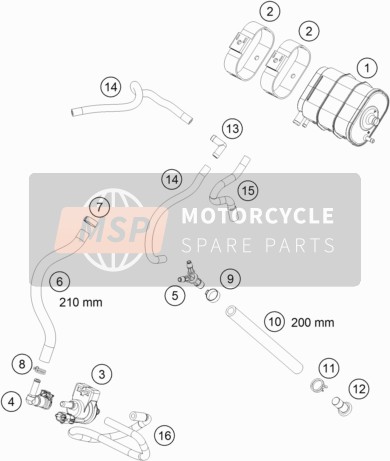 Husqvarna SVARTPILEN 701 EU 2020 Cartouche évaporative pour un 2020 Husqvarna SVARTPILEN 701 EU