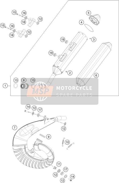 Husqvarna TX 300i US 2021 Impianto di scarico per un 2021 Husqvarna TX 300i US