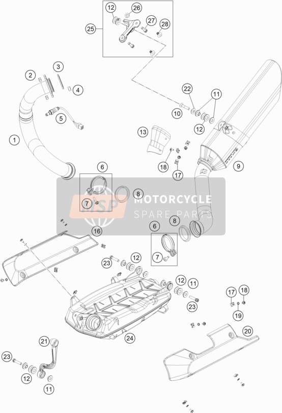 0025080256S, Hh Collar Screw M8X25 TX40, Husqvarna, 2