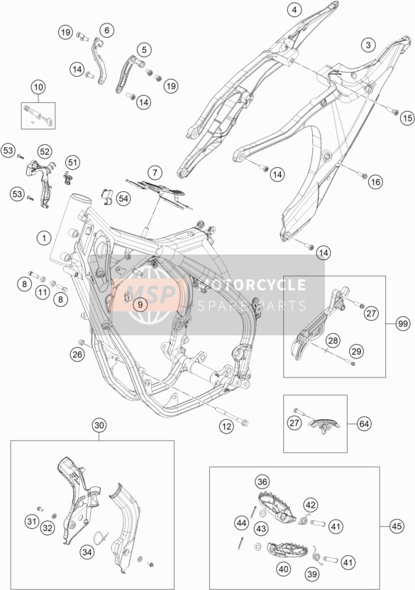 Husqvarna FE 250 EU 2020 Frame for a 2020 Husqvarna FE 250 EU