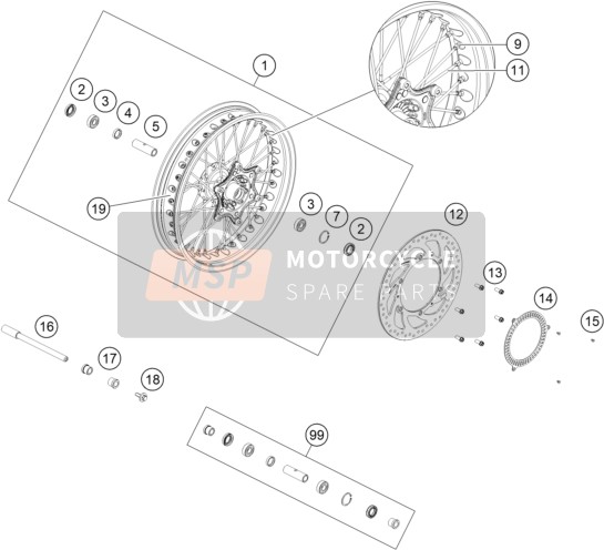 Husqvarna VITPILEN 401 EU 2020 Roue avant pour un 2020 Husqvarna VITPILEN 401 EU