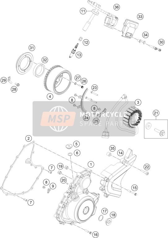 Husqvarna SVARTPILEN 250 - B.D. JP 2020 Système de mise à feu pour un 2020 Husqvarna SVARTPILEN 250 - B.D. JP