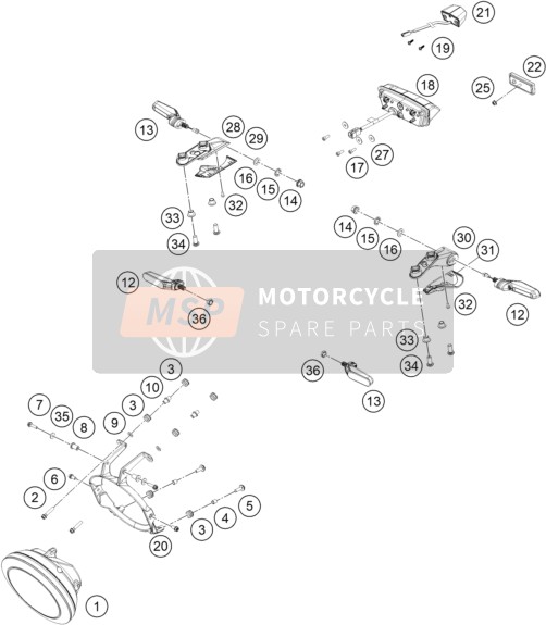 Husqvarna VITPILEN 401 - CKD CO 2020 Système d'éclairage pour un 2020 Husqvarna VITPILEN 401 - CKD CO