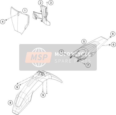 Husqvarna FS 450 EU 2020 Mask, Fenders for a 2020 Husqvarna FS 450 EU