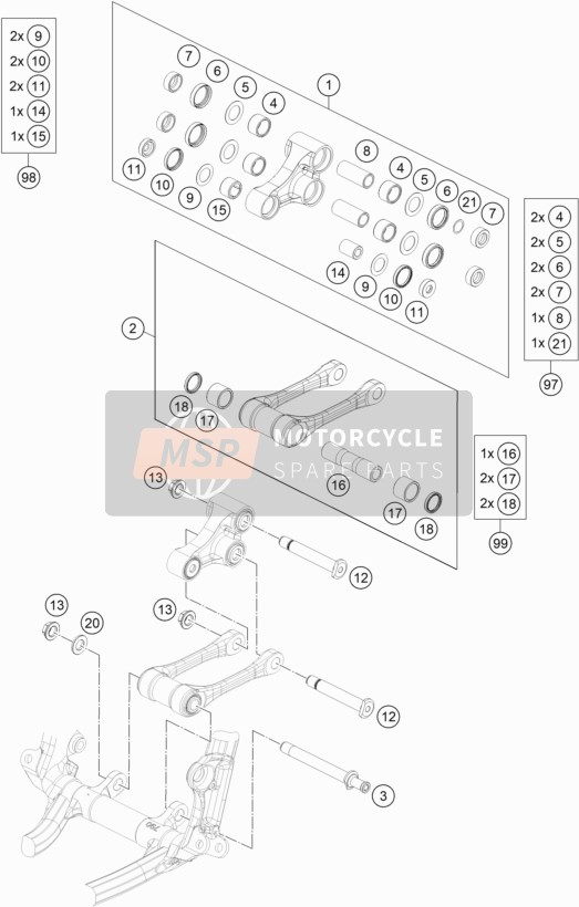 Husqvarna FE 501 US 2020 Collegamento Pro Leva per un 2020 Husqvarna FE 501 US