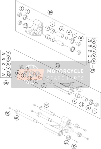 Husqvarna SVARTPILEN 701 EU 2020 Pro Lever Linking for a 2020 Husqvarna SVARTPILEN 701 EU