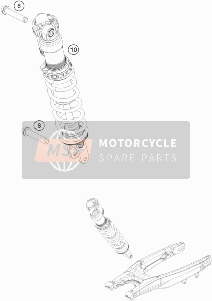 Husqvarna TE 300i US 2020 Shock Absorber for a 2020 Husqvarna TE 300i US