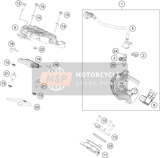 Husqvarna SVARTPILEN 401 - B.D. AU 2020 Gasklephuis voor een 2020 Husqvarna SVARTPILEN 401 - B.D. AU