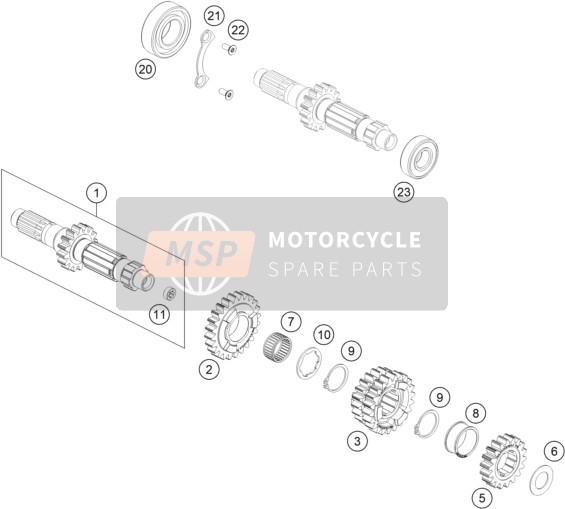 Husqvarna FC 450 EU 2021 Transmission I - Main Shaft for a 2021 Husqvarna FC 450 EU