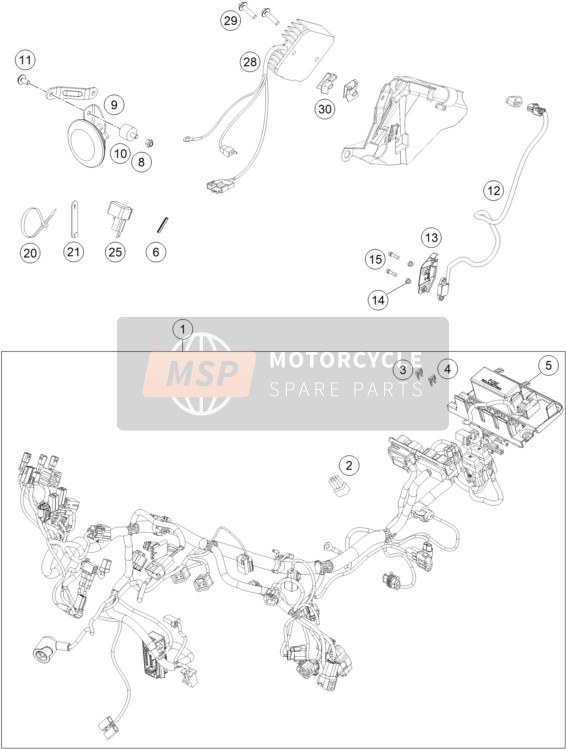 Husqvarna 701 Enduro US 2020 Arnés de cableado para un 2020 Husqvarna 701 Enduro US