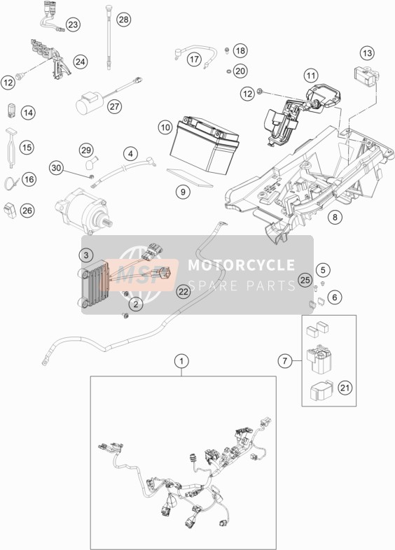 Husqvarna TX 300i US 2020 Kabelbaum für ein 2020 Husqvarna TX 300i US