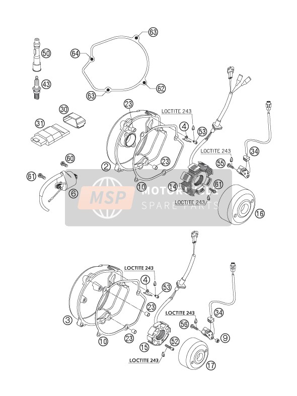 Husaberg FS 450 s, Europe 2004 Ignition System for a 2004 Husaberg FS 450 s, Europe