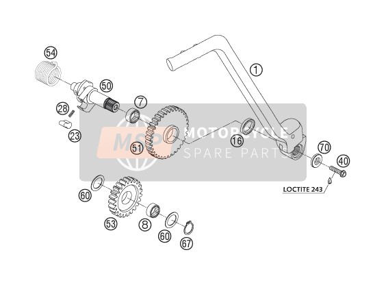 Husaberg FE 450 s, Europe 2004 Kick Starter para un 2004 Husaberg FE 450 s, Europe