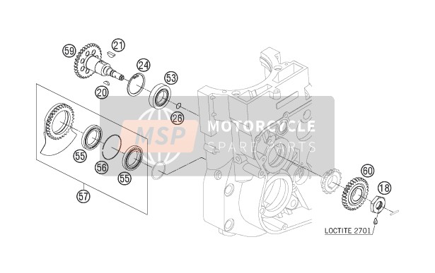 Husaberg FS 450e/6, Europe 2005 Balancer Shaft for a 2005 Husaberg FS 450e/6, Europe