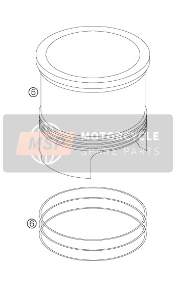 Husaberg FS 650e/6, Europe 2006 Cylinder, Cylinder Head for a 2006 Husaberg FS 650e/6, Europe