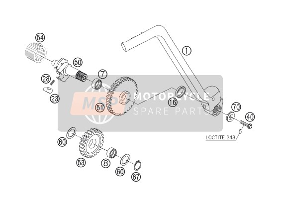 Husaberg FE 450 s, Europe 2007 Kick Starter voor een 2007 Husaberg FE 450 s, Europe