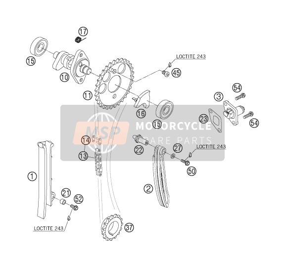 Husaberg FE 450 s, Europe 2007 Timing Drive for a 2007 Husaberg FE 450 s, Europe