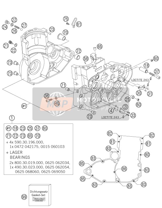 Husaberg FE 450e/6, United States 2007 Engine Case for a 2007 Husaberg FE 450e/6, United States