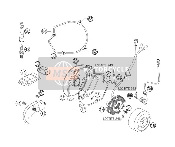 Husaberg FE 450e/6, United States 2007 Ignition System for a 2007 Husaberg FE 450e/6, United States