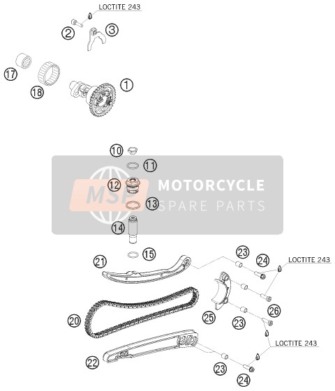 Husaberg FE 570, Europe, United Kingdom 2010 Timing Drive for a 2010 Husaberg FE 570, Europe, United Kingdom