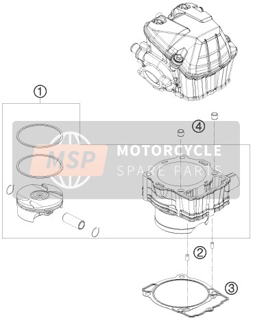 Husaberg FE 570, Australia 2010 Cylinder for a 2010 Husaberg FE 570, Australia