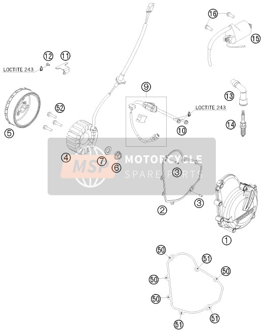 Husaberg FS 570, Europe 2011 Sistema di accensione per un 2011 Husaberg FS 570, Europe