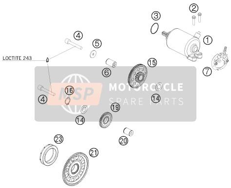 Husaberg FE 570, Europe 2011 ELEKTRISCHER ANLASSER für ein 2011 Husaberg FE 570, Europe