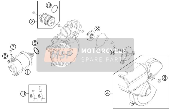 Husaberg TE 300, Europe 2011 Arrancador eléctrico para un 2011 Husaberg TE 300, Europe