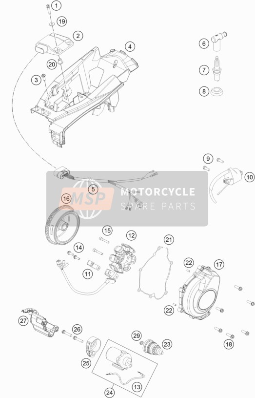 Husaberg TE 150, United States 2019 Sistema di accensione per un 2019 Husaberg TE 150, United States