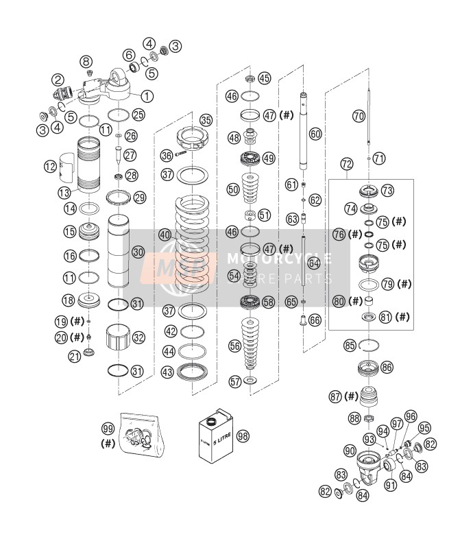 50180036, Shim 16X22X0,30, Husqvarna, 2