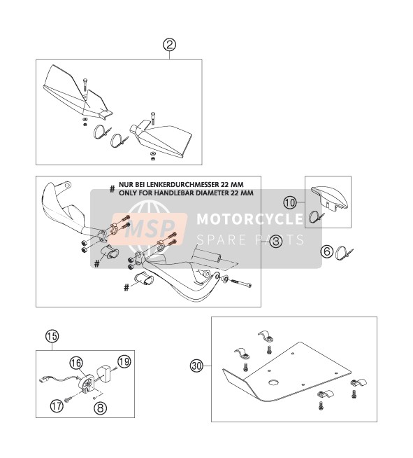 Husaberg FE 550 s, Europe 2005 Accessoires pour un 2005 Husaberg FE 550 s, Europe