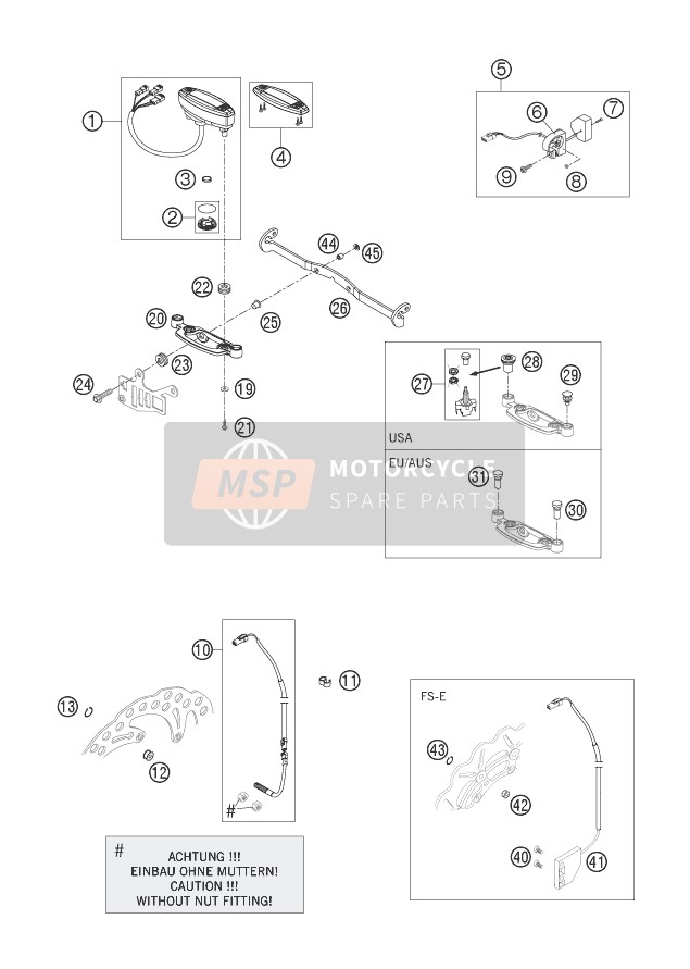 Husaberg FE 450e/6, Europe 2006 Instruments / Lock System for a 2006 Husaberg FE 450e/6, Europe