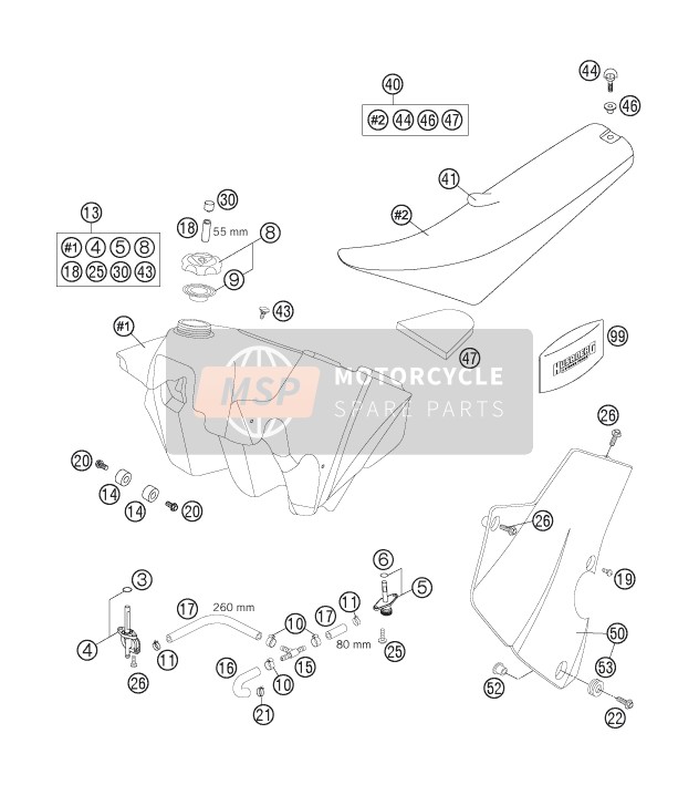 Husaberg FS 650c/6, Europe 2006 Carro armato, posto a sedere per un 2006 Husaberg FS 650c/6, Europe