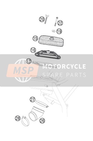 Husaberg FE 550e/6, United States 2008 Air Filter for a 2008 Husaberg FE 550e/6, United States