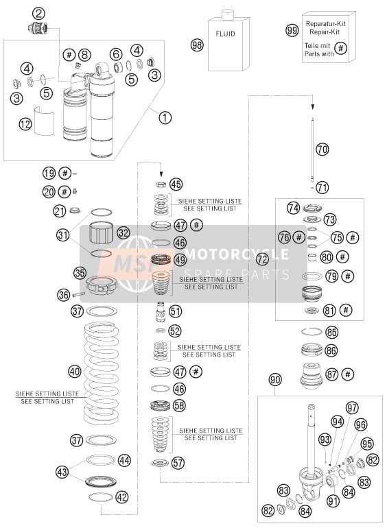 Shock Absorber Disassembled